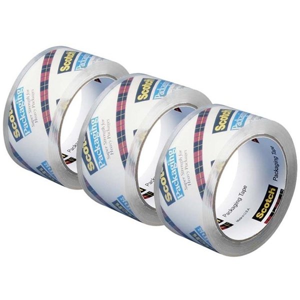 Scotch Packaging Tape Refill, 1-7/8"x54.6 Yds, 3/PK, Clear 3PK MMM38503